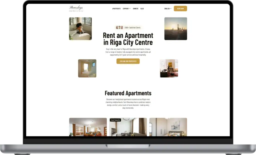 Bearsleys Webbplatsutveckling SEO-optimering UI UX-design quo build portfolio desktop view 2