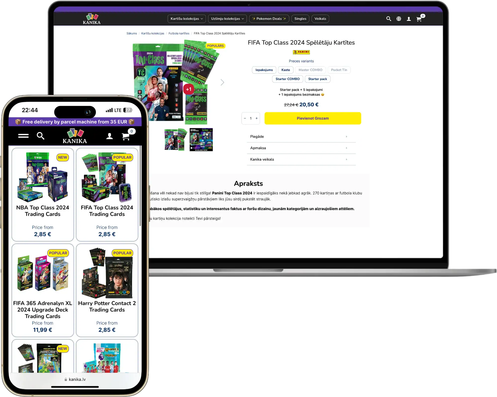 Kanika Webbplatsutveckling UI UX design E-handelslösningar quo build portfolio desktop phone view