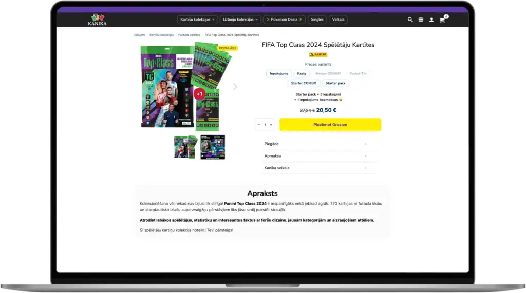 Kanika Webbplatsutveckling UI UX design E-handelslösningar quo build portfolio desktop view