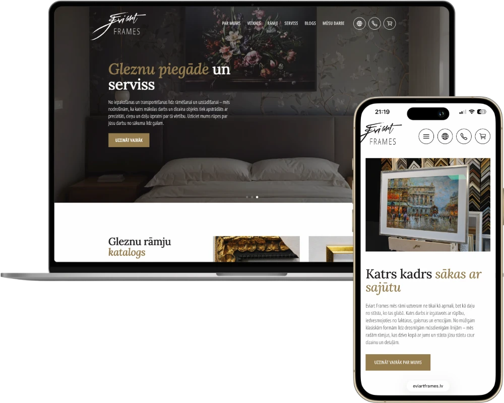 Eviartframes skrivbord + telefonvy