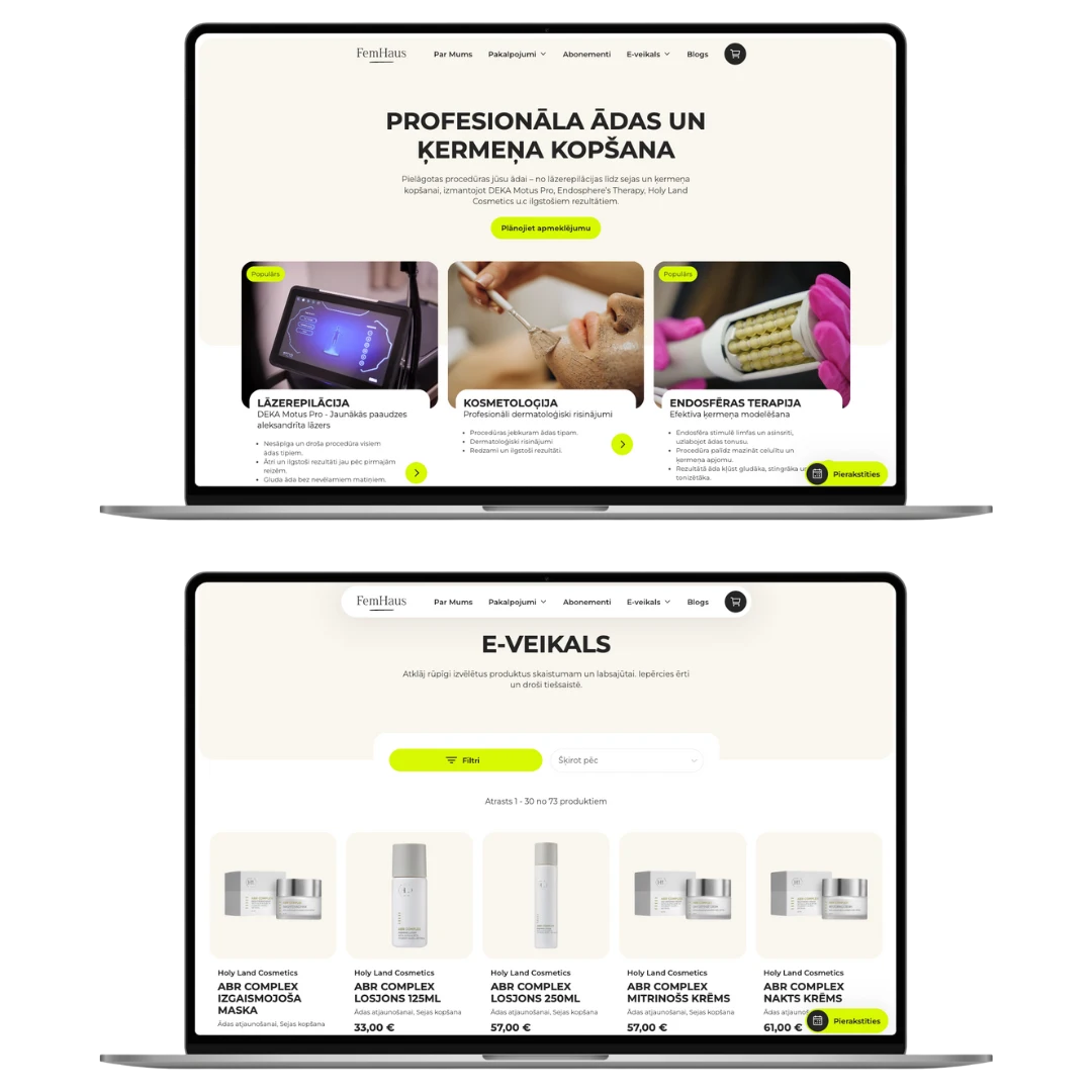 FemHaus skrivbordsvy