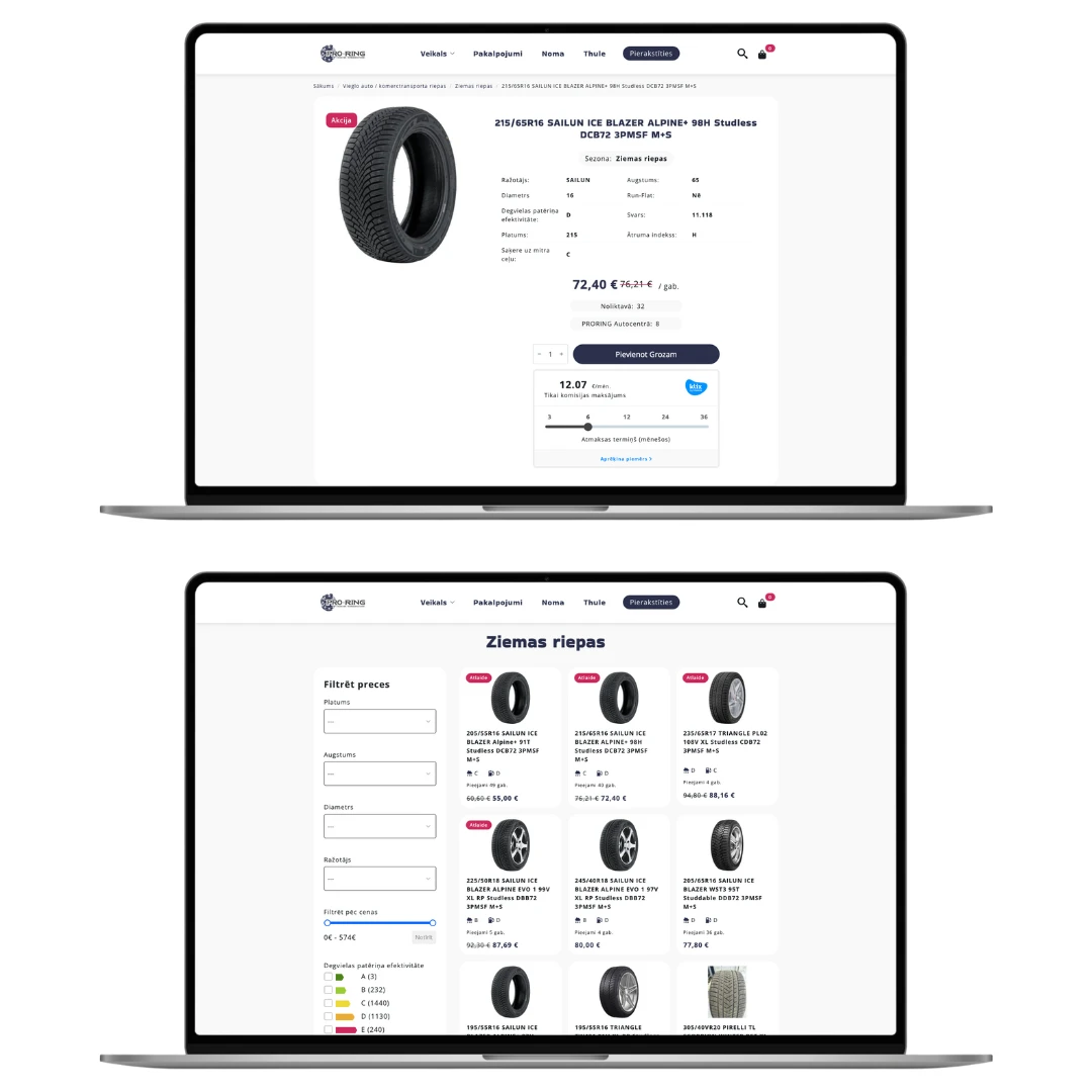 Proring skrivbordsvy