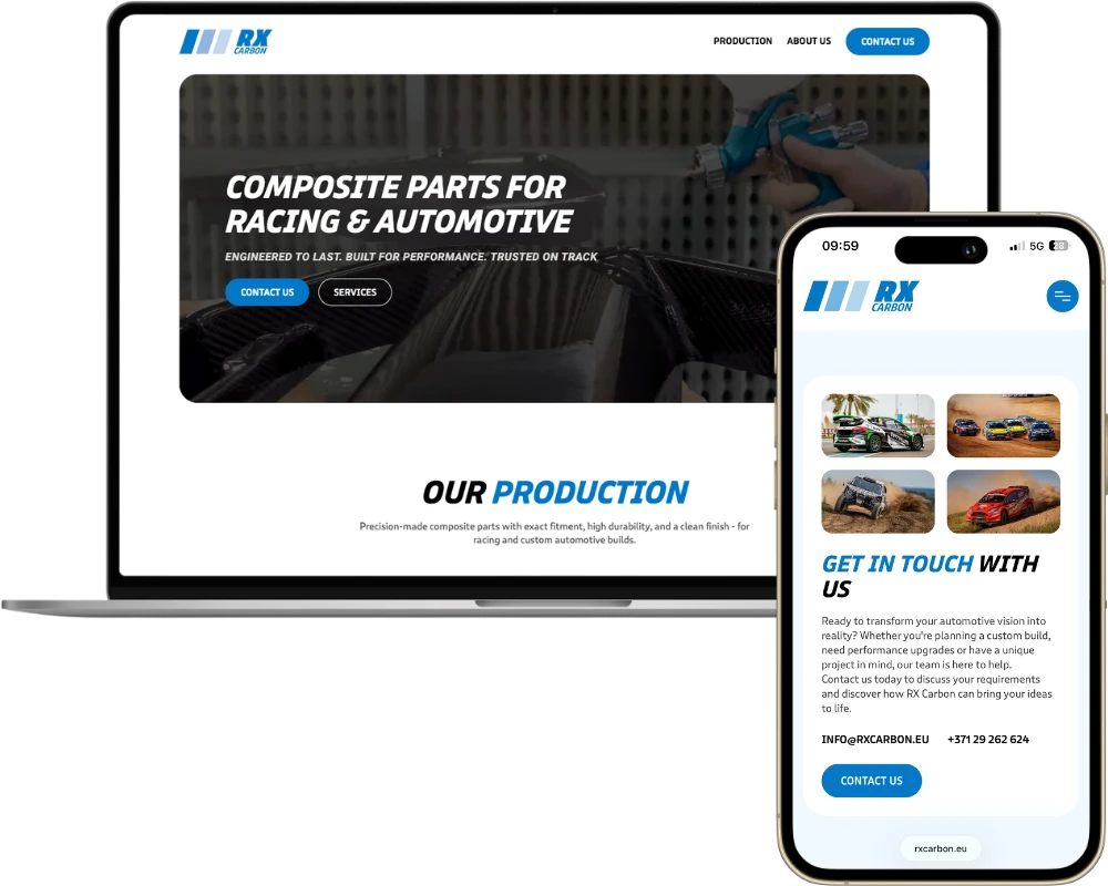 RX Carbon skrivbord + telefonvy