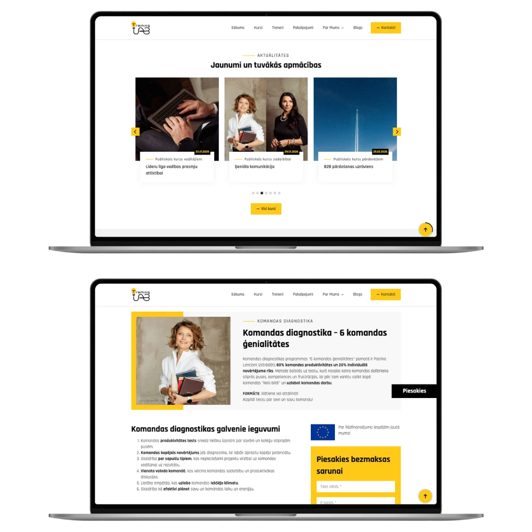 Traininglab skrivbordsvy